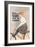 Ride a Stearns and Be Content-Edward Penfield-Framed Art Print