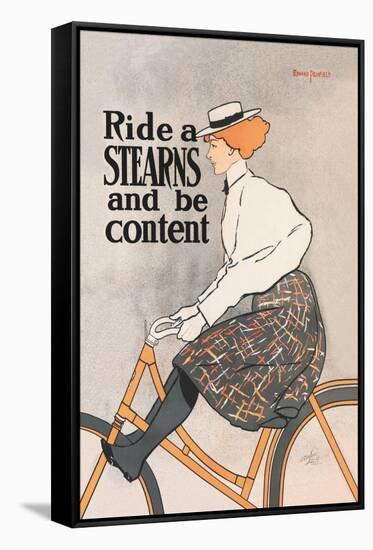 Ride a Stearns and Be Content-Edward Penfield-Framed Stretched Canvas