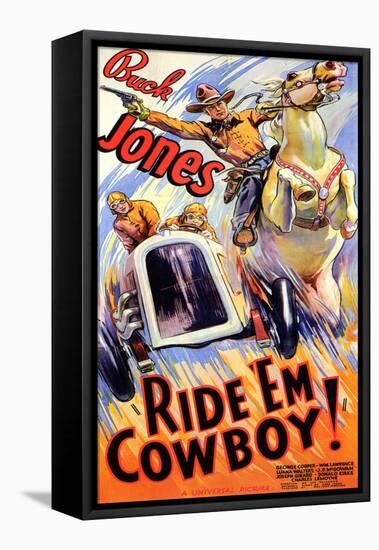 Ride 'Em Cowboy-null-Framed Stretched Canvas
