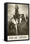 Ride 'Em Cowgirl, Woman on Bucking Horse-null-Framed Stretched Canvas