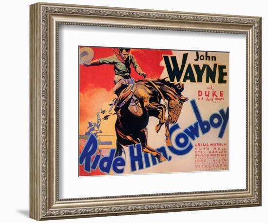 Ride Him Cowboy, 1932-null-Framed Art Print