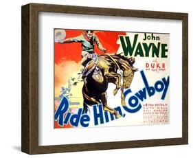 Ride Him Cowboy, John Wayne, 1932-null-Framed Art Print