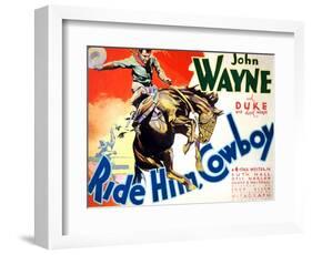 Ride Him Cowboy, John Wayne, 1932-null-Framed Art Print