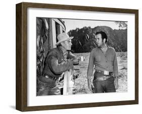 Ride Lonesome, Randolph Scott, Pernell Roberts, 1959-null-Framed Photo