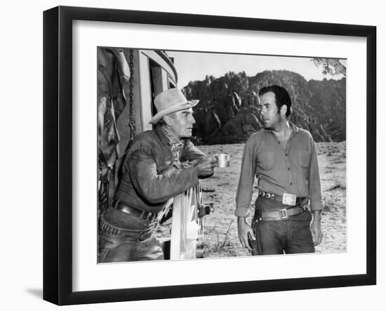 Ride Lonesome, Randolph Scott, Pernell Roberts, 1959-null-Framed Photo