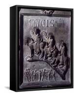 Ride of Magi with Original Sin, Bronze Panels from St Ranieri's Door-Bonanno Pisano-Framed Stretched Canvas