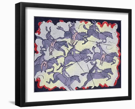 Ride of Valkyries, Wotan's Warrior Daughters; "Hoyotoho!": Illustration for 'Die Walkure'-Phil Redford-Framed Giclee Print