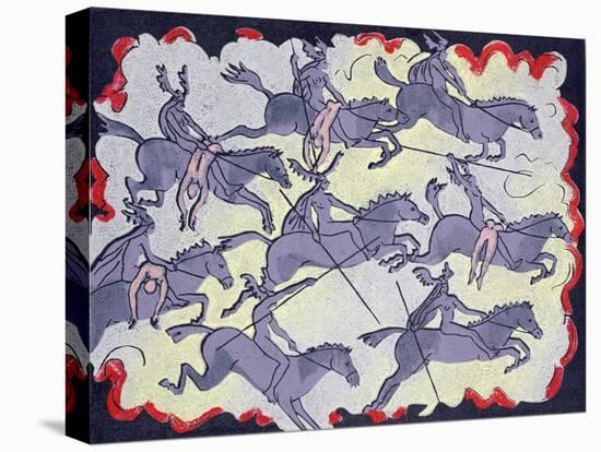 Ride of Valkyries, Wotan's Warrior Daughters; "Hoyotoho!": Illustration for 'Die Walkure'-Phil Redford-Stretched Canvas