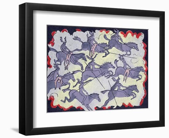 Ride of Valkyries, Wotan's Warrior Daughters; "Hoyotoho!": Illustration for 'Die Walkure'-Phil Redford-Framed Giclee Print