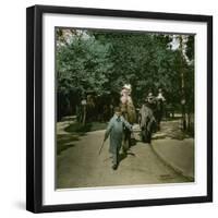 Ride on a Elephant and on a Camel, at the Jardin of Acclimatation, Paris (XVIth Arrondissement)-Leon, Levy et Fils-Framed Photographic Print