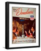 Ride the Domeliners - Union Pacific Railroad AD, 1950s-null-Framed Giclee Print