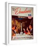 Ride the Domeliners - Union Pacific Railroad AD, 1950s-null-Framed Giclee Print