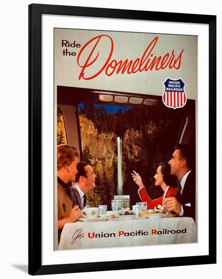 Ride the Domeliners - Union Pacific Railroad AD, 1950s-null-Framed Giclee Print