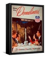 Ride the Domeliners - Union Pacific Railroad AD, 1950s-null-Framed Stretched Canvas