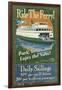 Ride the Ferry (Green Version) - Vintage Sign-Lantern Press-Framed Art Print