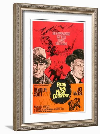 Ride the High Country, Randolph Scott, Joel Mccrea, Mariette Hartley, 1962-null-Framed Art Print