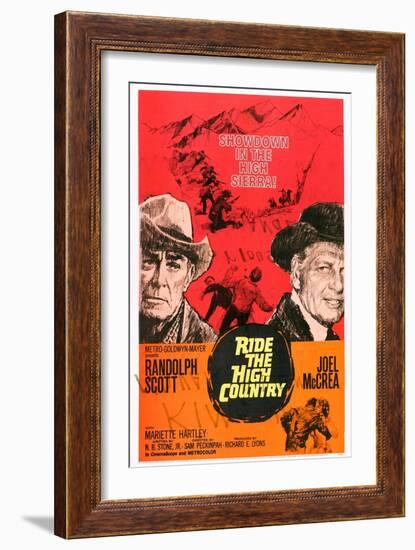 Ride the High Country, Randolph Scott, Joel Mccrea, Mariette Hartley, 1962-null-Framed Art Print