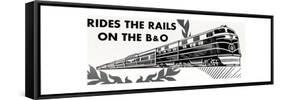 Ride the Rails on the B&O-null-Framed Stretched Canvas