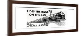 Ride the Rails on the B&O-null-Framed Giclee Print