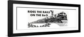 Ride the Rails on the B&O-null-Framed Giclee Print