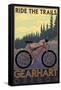 Ride the Trails -Gearhart, Oregon-Lantern Press-Framed Stretched Canvas