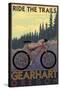 Ride the Trails -Gearhart, Oregon-Lantern Press-Stretched Canvas