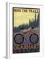 Ride the Trails -Gearhart, Oregon-Lantern Press-Framed Art Print