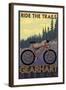 Ride the Trails -Gearhart, Oregon-Lantern Press-Framed Art Print