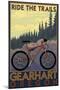 Ride the Trails -Gearhart, Oregon-Lantern Press-Mounted Art Print