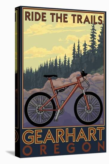 Ride the Trails -Gearhart, Oregon-Lantern Press-Stretched Canvas