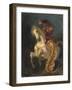 Rider Attacked by a Jaguar-Eugene Delacroix-Framed Giclee Print