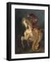 Rider Attacked by a Jaguar-Eugene Delacroix-Framed Giclee Print