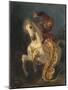 Rider Attacked by a Jaguar-Eugene Delacroix-Mounted Giclee Print