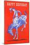 Rider on Bucking Bronco-null-Mounted Art Print
