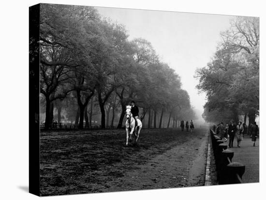 Rider on Horseback in Hyde Park-Bill Brandt-Stretched Canvas