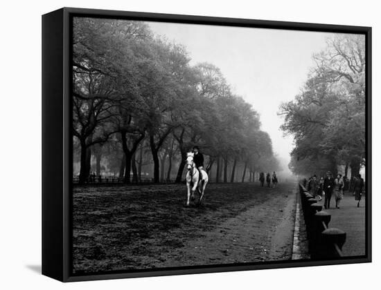 Rider on Horseback in Hyde Park-Bill Brandt-Framed Stretched Canvas