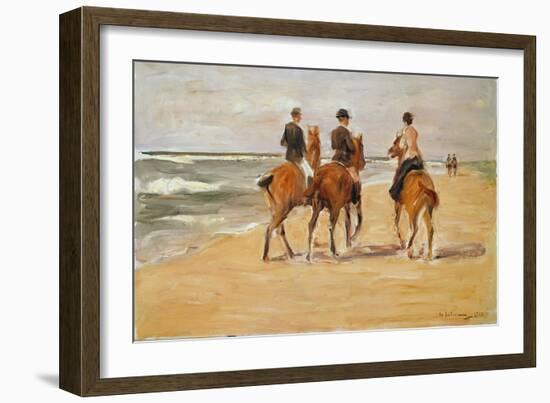 Rider on the Beach, 1923 (Oil on Canvas)-Max Liebermann-Framed Giclee Print