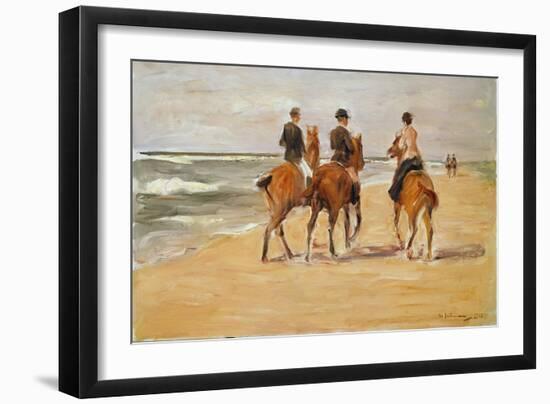 Rider on the Beach, 1923 (Oil on Canvas)-Max Liebermann-Framed Giclee Print