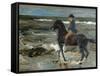 Rider on the Beach-Max Liebermann-Framed Stretched Canvas