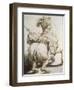 Rider Pierced by a Spear, 16th Century-Francesco Salviati-Framed Giclee Print