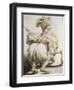 Rider Pierced by a Spear, 16th Century-Francesco Salviati-Framed Giclee Print