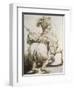 Rider Pierced by a Spear, 16th Century-Francesco Salviati-Framed Giclee Print