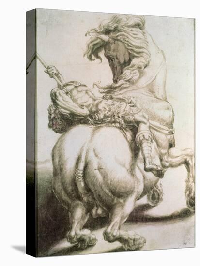 Rider Pierced by a Spear, 16th Century-Francesco Salviati-Stretched Canvas