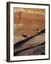 Rider with Shadow Coming down Hill in Painted Desert-Terry Eggers-Framed Photographic Print