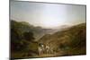 Rider with Two Peasants on the Road Between Valparaiso and Santiago,1843-Johann Moritz Rugendas-Mounted Giclee Print