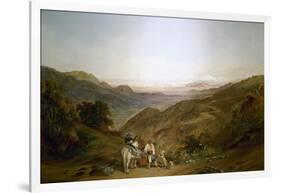 Rider with Two Peasants on the Road Between Valparaiso and Santiago,1843-Johann Moritz Rugendas-Framed Giclee Print