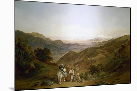 Rider with Two Peasants on the Road Between Valparaiso and Santiago,1843-Johann Moritz Rugendas-Mounted Giclee Print