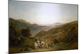 Rider with Two Peasants on the Road Between Valparaiso and Santiago,1843-Johann Moritz Rugendas-Mounted Giclee Print