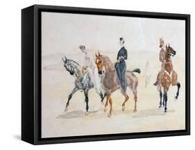 Riders, 1880S-Henri de Toulouse-Lautrec-Framed Stretched Canvas