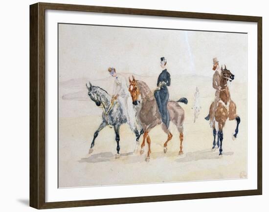 Riders, 1880S-Henri de Toulouse-Lautrec-Framed Giclee Print